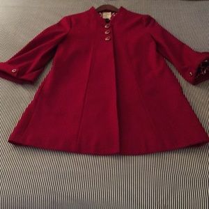 Anthropologie Tulle Brand 3/4 Sleeve Wool Coat